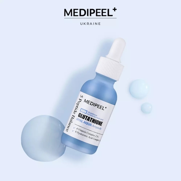 Сыворотка для лица Medi-Peel Glutathione Hyal Aqua Ampoule увлажняющая витаминная для сияния кожи 30 мл - Pampik - 4