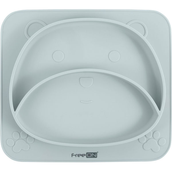 Силіконова тарілка дитяча FreeON Bear м`ятна (39685) - Pampik