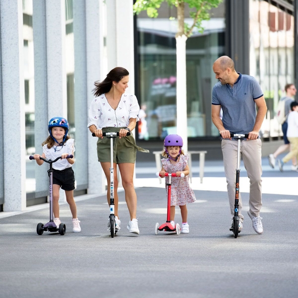 Захисний шолом Micro, 48-53 см, фіолетовий з квітами (AC2137BX) - Pampik - 9