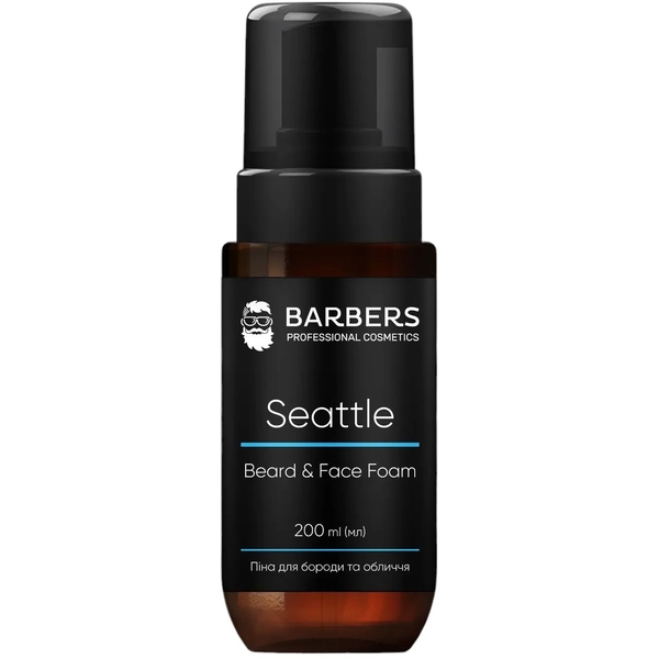 Піна для бороди та обличчя Barbers 2 в 1 Seattle 200 мл - Pampik