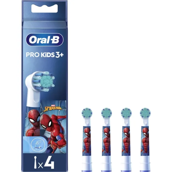 Насадки для электрической зубной щетки Oral-B Kids Человек-паук, 4 шт. - Pampik