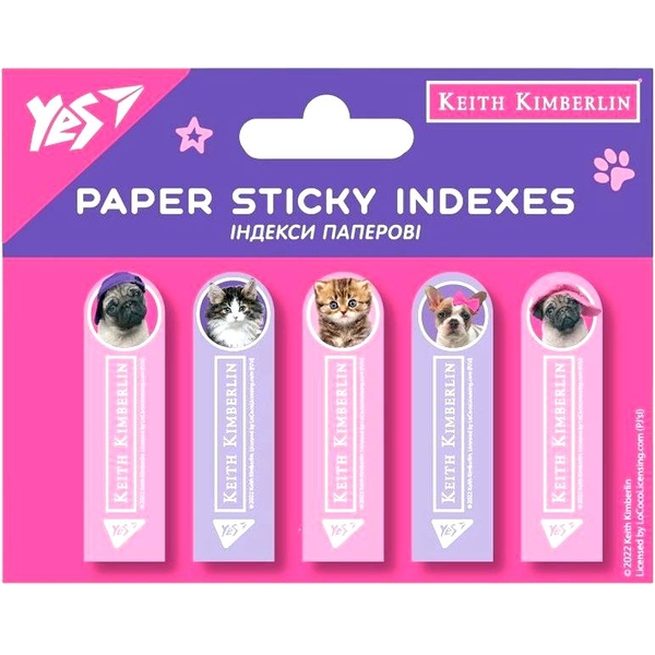 Индексы бумажные Yes Keith Kimberlin 50x15 мм 100 шт. (170309) - Pampik