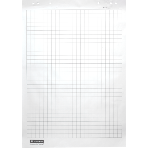 Блок паперу для фліпчартів Buromax у клітинку 64х90 см 10 шт. (BM.2295) - Pampik
