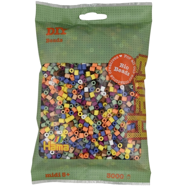 Термомозаика Hama Midi Набор цветных бусин, 3000 шт., 10 цветов (HM-191-197) - Pampik