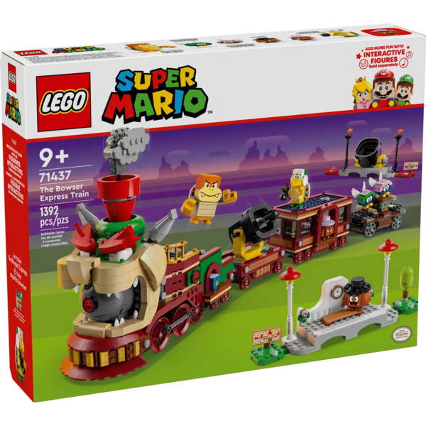 Конструктор LEGO Super Mario Швидкий потяг Боузера, 1392 деталі (71437) - Pampik