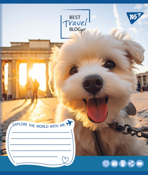Набір зошитів Yes Best travel blogger А5 в клітинку 24 аркуші 20 шт. (67012) - Pampik - 3