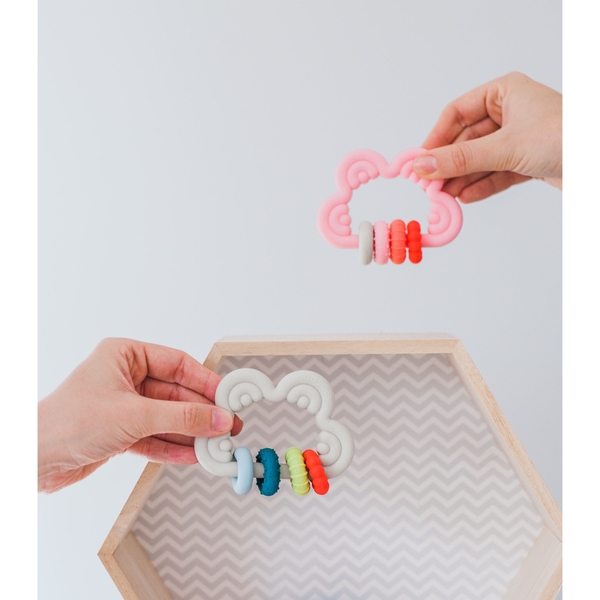 Прорізувач силіконовий Suavinex Step 3, з брязкальцем, мультиколірний (401439) - Pampik - 3