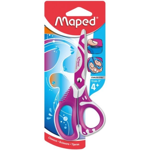 Ножиці дитячі Maped Zenoa Fit Asym Try Me 13 см в асортименті (MP.670110) - Pampik - 2