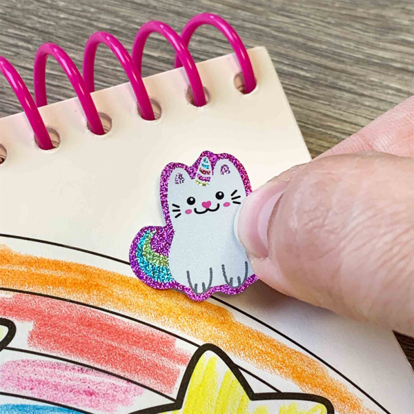 Книжка-розмальовка Ses Creative Єдиноріжка 15 сторінок 40 наліпок з блискітками (00111S) - Pampik - 4
