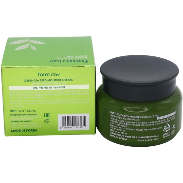 Крем для обличчя FarmStay Green Tea Seed Moisture Cream 100 г - Pampik - 3