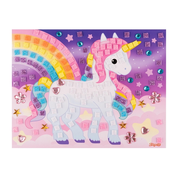 Набір для творчості 1 Вересня Єдиноріг Аплікація мозаїка з фоамірану ЕВА та стразів (954573) - Pampik - 3