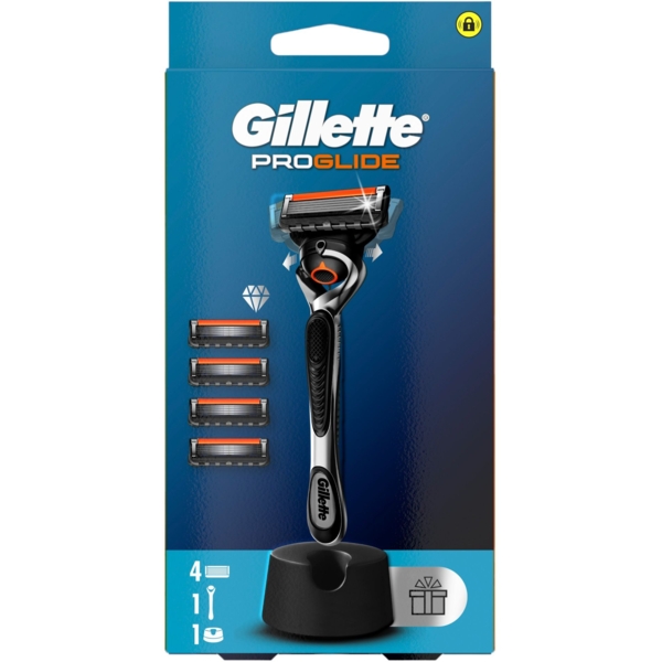 Станок для гоління чоловічий Gillette Fusion ProGlide з 4 змінними картриджами + підставка - Pampik - 2