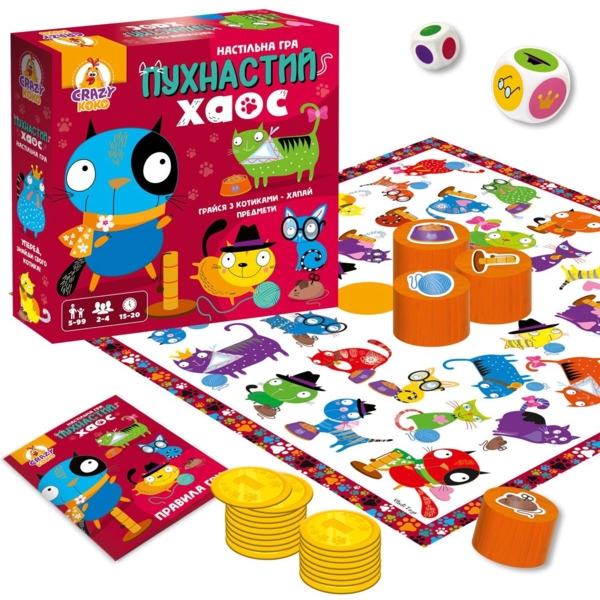 Гра настільна розважальна Vladi Toys Crazy Koko Пухнастий хаос (VT8055-32) - Pampik - 3
