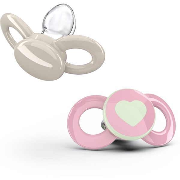 Пустушка ортодонтична Dentistar для дівчинки, 0-6 місяців, 2 шт. (3960001) - Pampik - 3