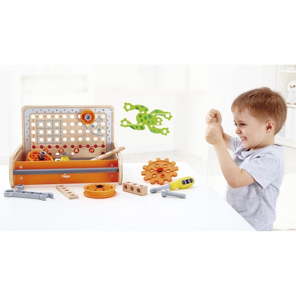 Конструктор Hape Junior Inventor Інструменти для експериментів 32 елементів (E3029) - Pampik - 3