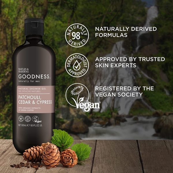 Гель для душа Baylis & Harding Goodness Patchouli, Cedar & Cypress 500 мл - Pampik - 3