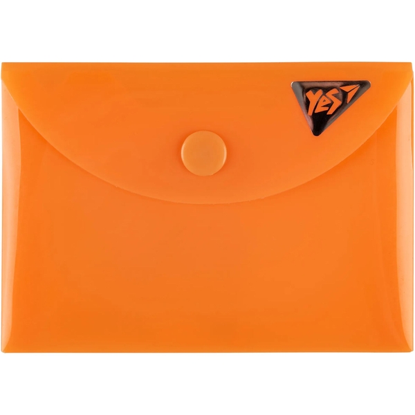 Папка-конверт Yes Fusion A7 на кнопке оранжевая (492272) - Pampik