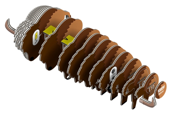 Збірна 3Д модель Eugy Зоопарк Бізон (XEG-045) - Pampik - 2