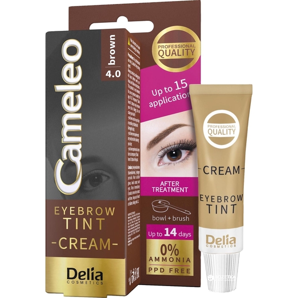 Крем-краска для бровей Delia Cosmetics Cameleo оттенок 3.0 темно-коричневый 15 мл - Pampik