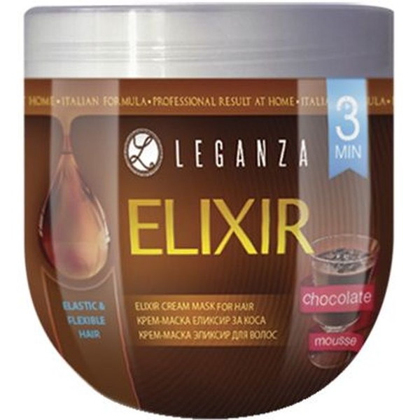 Крем-маска для волосся Leganza Еліксир шоколадний мус 1 л - Pampik