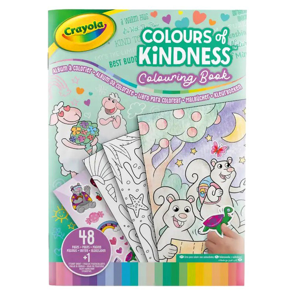 Раскраска Crayola Colours of Kindness 48 страниц + 1 страница наклеек (25-2737G) - Pampik