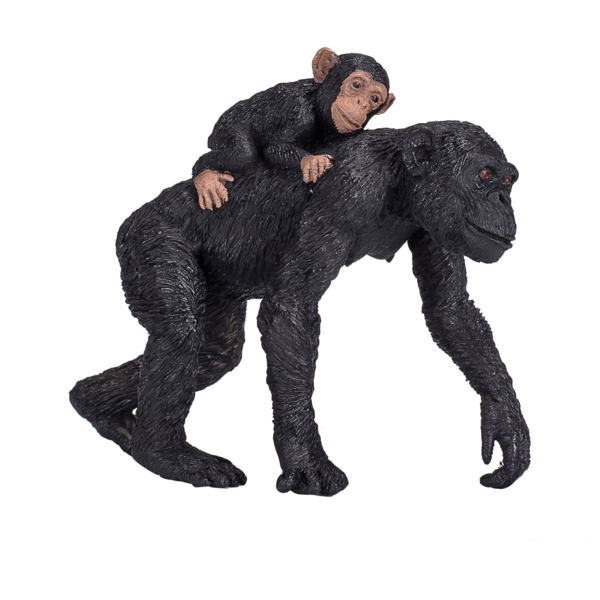 Ігрова фігурка Mojo Шимпанзе з малюком (387264) - Pampik - 4