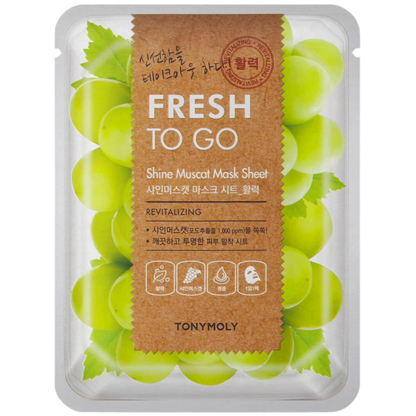 Маска для лица Tony Moly Fresh to Go Muscat тканевая, 25 г - Pampik
