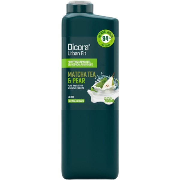 Гель для душу Dicora Urban Fit Детокс Чай Матча та груша, 750 мл - Pampik