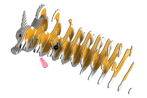 Збірна 3Д модель Eugy Зоопарк Вельш коргі (XEG-080) - Pampik - 4