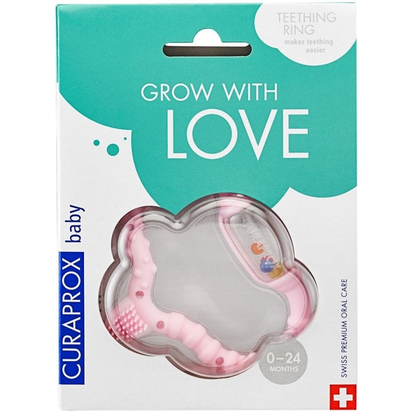 Прорезыватель для зубов Curaprox Baby розовый - Pampik
