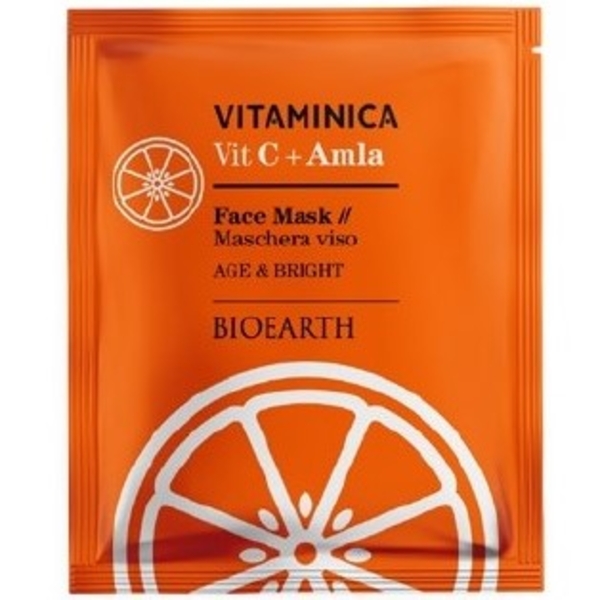Маска для лица Bioearth Vitaminica Vit C+ Amla 15 мл - Pampik