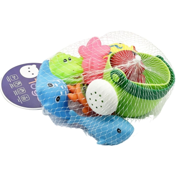 Набор игрушек для купания Bibi Toys Лейка и животные 9 шт. (760943BT) - Pampik - 3