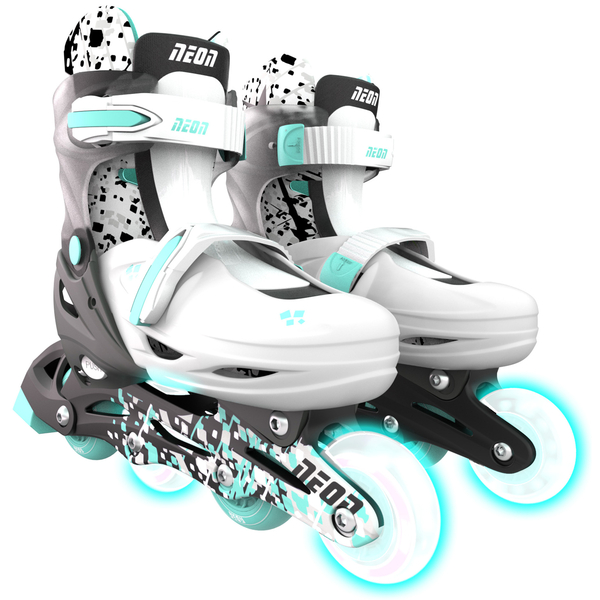 Роликові ковзани Neon Combo розмір 34-37 сірі з білим (NT31E4) - Pampik