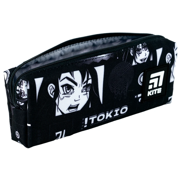 Пенал мягкий Kite 6.5х19х3.5 см, черный (K24-642-8) - Pampik - 2