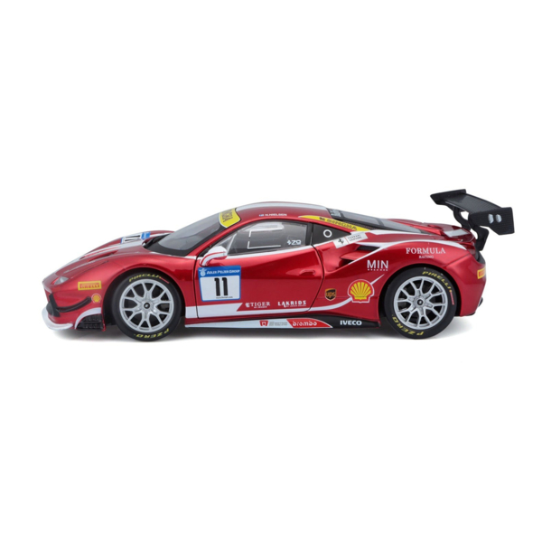 Автомодель Bburago Ferrari 488 Challenge 1:24 червоно-чорна (18-26308) - Pampik - 3