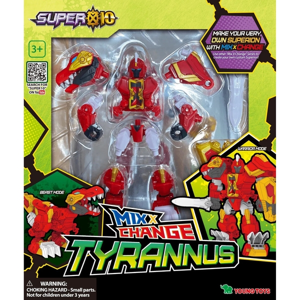 Іграшка-трансформер Super10 Mix Тіранус 14 см (314065) - Pampik