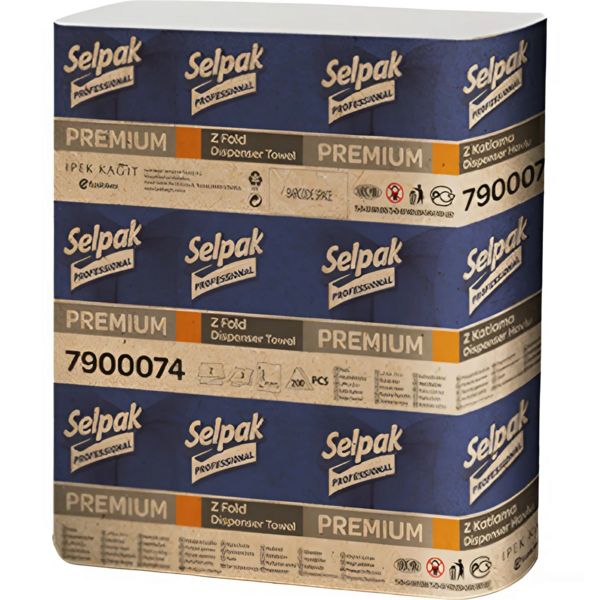 Рушники паперові Selpak Professional Premium V-складання, 2 шари, 150 аркушів - Pampik
