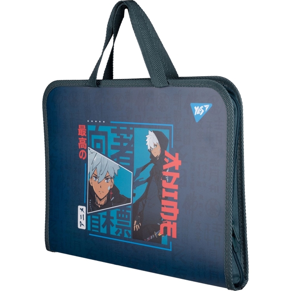 Папка-портфель Yes Anime FC на молнии, с тканевыми ручками (492247) - Pampik - 2