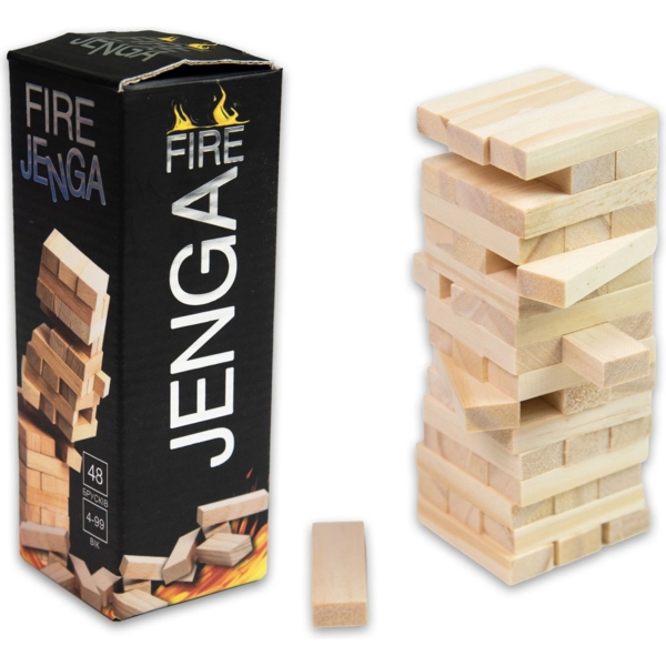 Настільна гра Strateg Fire Jenga 48 брусків (30848) - Pampik - 2