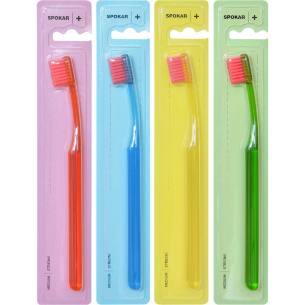 Зубна щітка Spokar 3428, середньої жорсткості, в асортименті - Pampik
