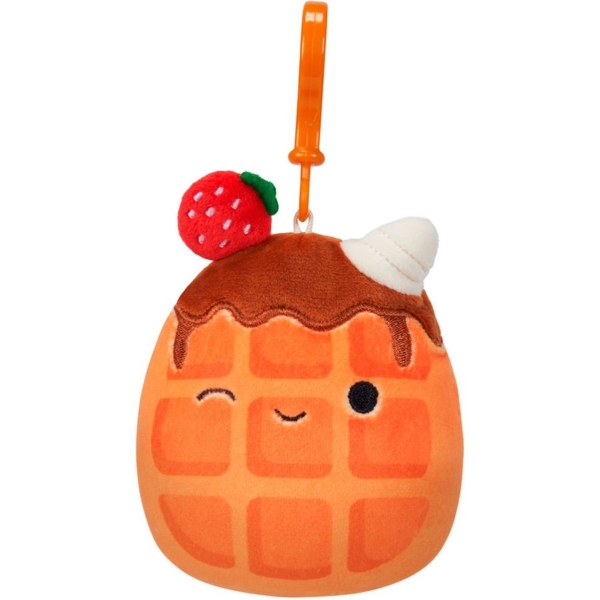 М'яка іграшка-брелок Squishmallows Вафелька Вівер на кліпсі, 9 см (SQCP00219) - Pampik