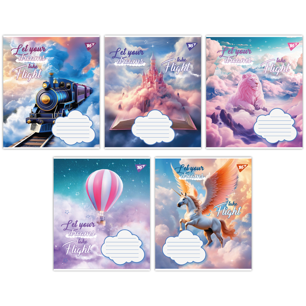 Набор тетрадей Yes Let your dreams А5 в клетку 12 листов 25 шт. (766919) - Pampik