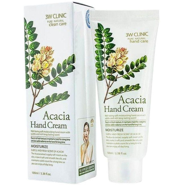 Крем для рук 3W Clinic Acacia Hand Cream зволожуючий з екстрактом акації 100 мл - Pampik