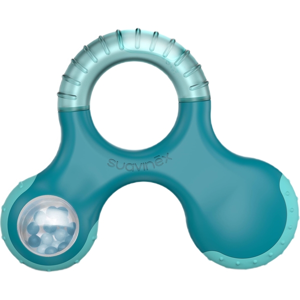 Прорізувач Suavinex з брязкальцем бірюзовий (400269/6) - Pampik