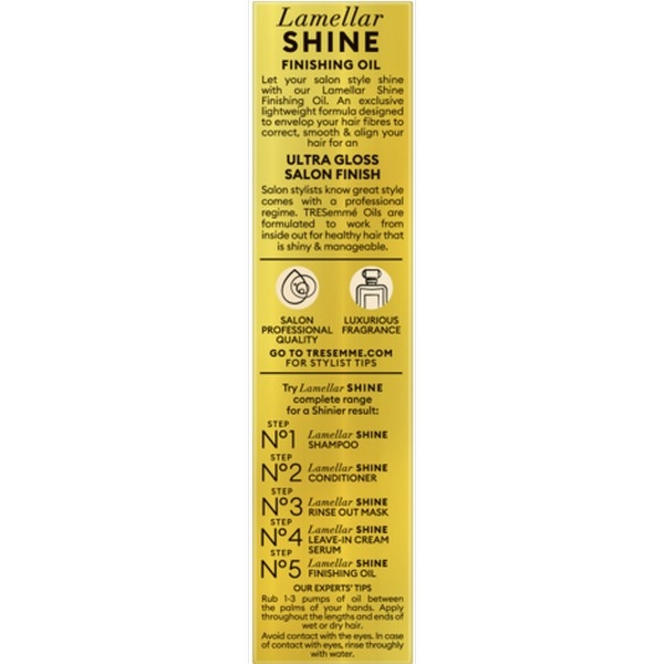 Финишное масло для придания ультраблеска волосам TRESemme Lamellar Shine 75 мл - Pampik - 4
