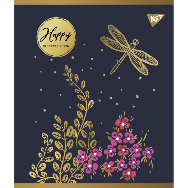 Набір зошитів Yes Happy Pantone Gold А5,в клітинку, 96 аркушів, 5 шт. (766901) - Pampik - 5