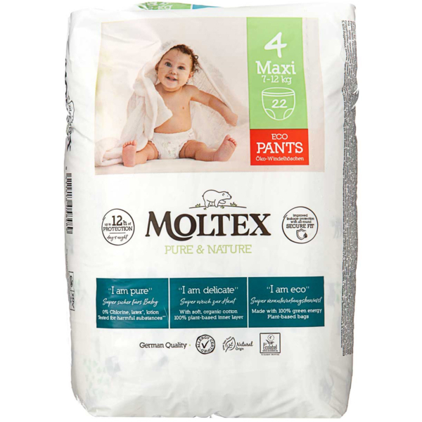 Подгузники-трусики Moltex Pure & Nature 4 (7-12 кг), 22 шт. - Pampik