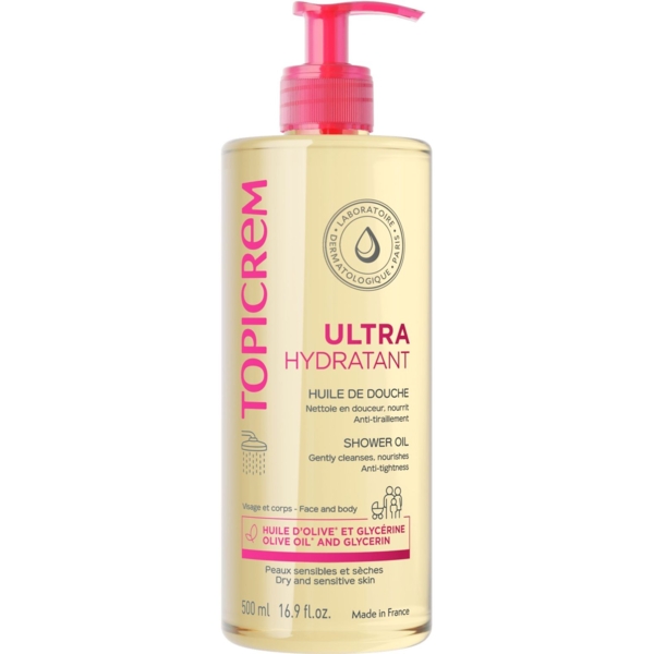 Масло для душа Topicrem Ultra Hydratant Shower Oil, 500 мл - Pampik