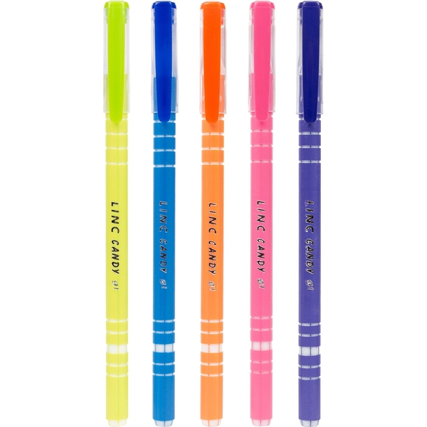 Ручка кулькова Linc Pentonic Candy чорнила сині упаковка 12 шт. (411635) - Pampik