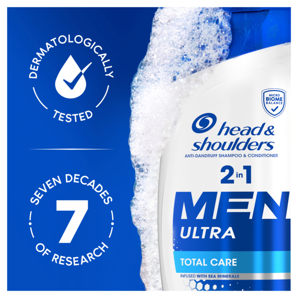 Шампунь та бальзам-ополіскувач проти лупи Head & Shoulders 2 в 1 Комплексний догляд, 330 мл - Pampik - 5
